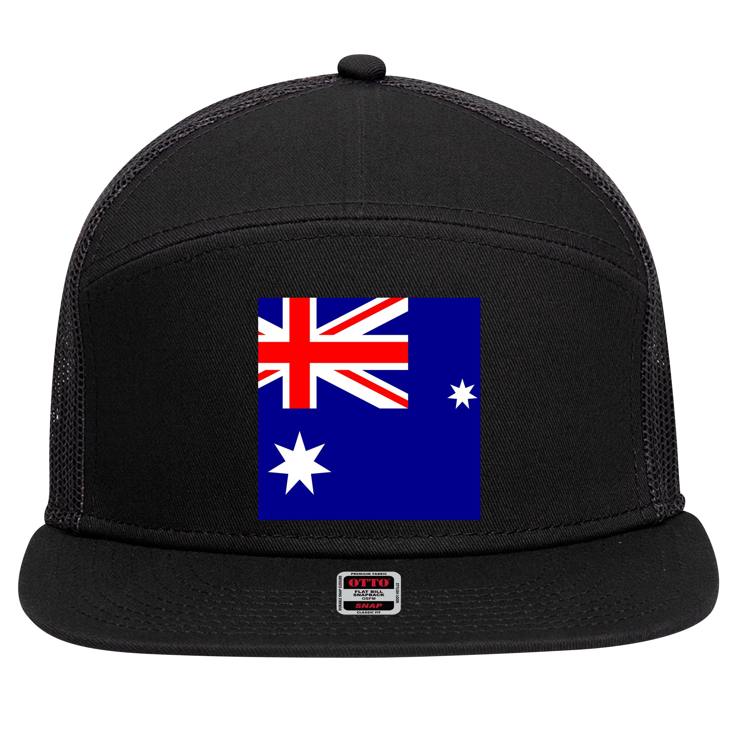 Australian Flag of Australia 7 Panel Mesh Trucker Snapback Hat