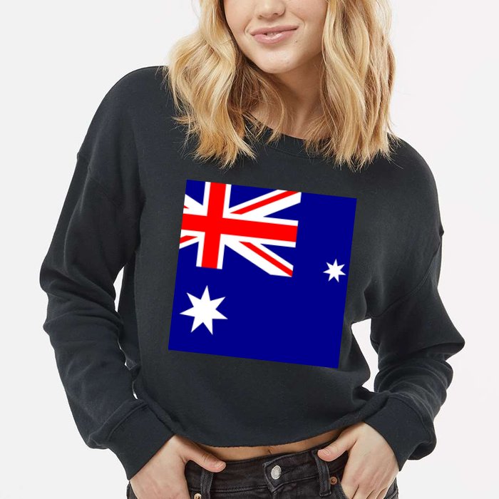 Australian Flag of Australia Cropped Pullover Crew