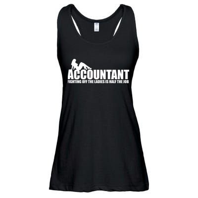 Accountant Fighting Off The Ladies Is Half The Job Ladies Essential Flowy Tank