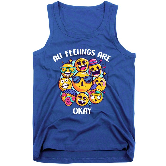 All Feelings Okay Tal Health Awareness Month Emotion Funny Gift Tank Top