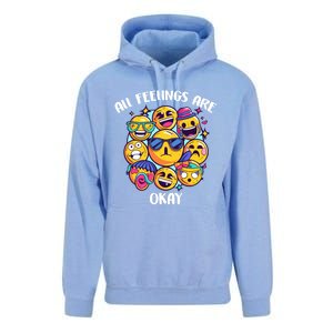 All Feelings Okay Tal Health Awareness Month Emotion Funny Gift Unisex Surf Hoodie