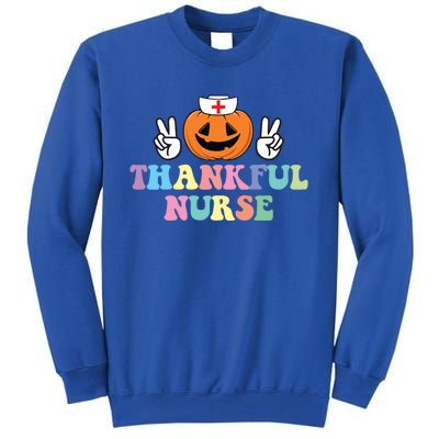 Autumn Fall Outfit Nurse Thankful Grateful Blessed Pumpkin Gift Tall Sweatshirt