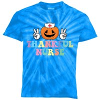 Autumn Fall Outfit Nurse Thankful Grateful Blessed Pumpkin Gift Kids Tie-Dye T-Shirt