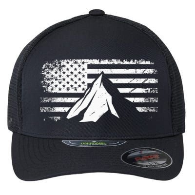 American Flag Outdoor Camping Apparel Hiking Camping Flexfit Unipanel Trucker Cap