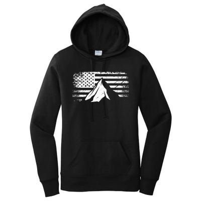 American Flag Outdoor Camping Apparel Hiking Camping Women's Pullover Hoodie