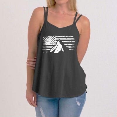 American Flag Outdoor Camping Apparel Hiking Camping Women's Strappy Tank