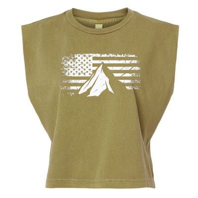 American Flag Outdoor Camping Apparel Hiking Camping Garment-Dyed Women's Muscle Tee