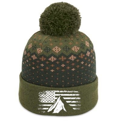 American Flag Outdoor Camping Apparel Hiking Camping The Baniff Cuffed Pom Beanie