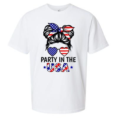 American Flag Party In Usa 4th July Patriotic Sueded Cloud Jersey T-Shirt