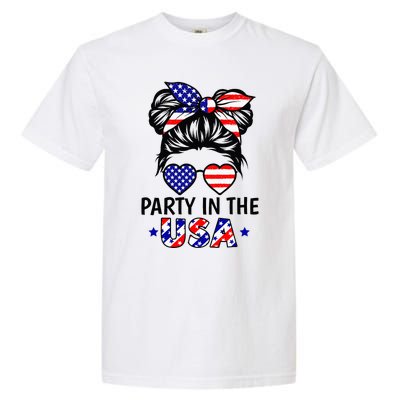 American Flag Party In Usa 4th July Patriotic Garment-Dyed Heavyweight T-Shirt