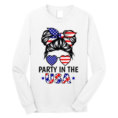 American Flag Party In Usa 4th July Patriotic Long Sleeve Shirt