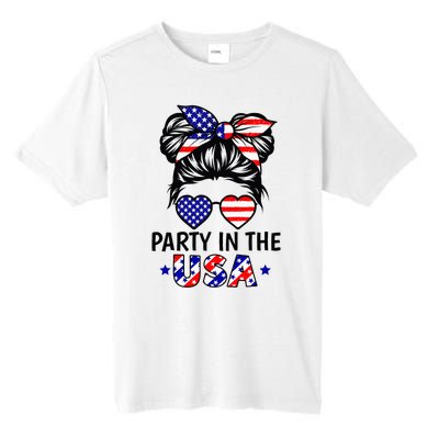 American Flag Party In Usa 4th July Patriotic Tall Fusion ChromaSoft Performance T-Shirt