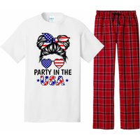 American Flag Party In Usa 4th July Patriotic Pajama Set