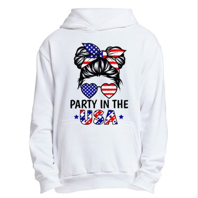 American Flag Party In Usa 4th July Patriotic Urban Pullover Hoodie