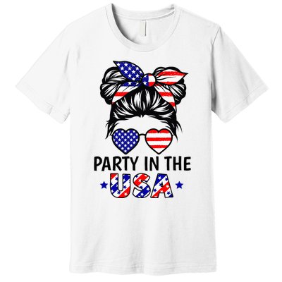 American Flag Party In Usa 4th July Patriotic Premium T-Shirt