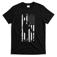 American Flag Pitcher Baseball Apparel Baseball T-Shirt