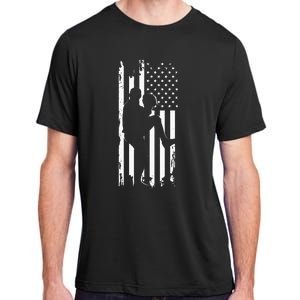 American Flag Pitcher Baseball Apparel Baseball Adult ChromaSoft Performance T-Shirt