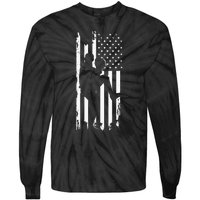 American Flag Pitcher Baseball Apparel Baseball Tie-Dye Long Sleeve Shirt