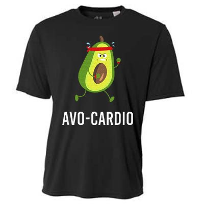 AvoCardio Funny Pun Workout Running Avocado Cooling Performance Crew T-Shirt