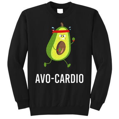 AvoCardio Funny Pun Workout Running Avocado Sweatshirt