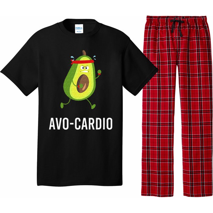 AvoCardio Funny Pun Workout Running Avocado Pajama Set