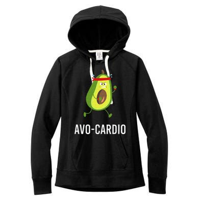 AvoCardio Funny Pun Workout Running Avocado Women's Fleece Hoodie