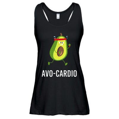 AvoCardio Funny Pun Workout Running Avocado Ladies Essential Flowy Tank