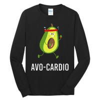 AvoCardio Funny Pun Workout Running Avocado Tall Long Sleeve T-Shirt