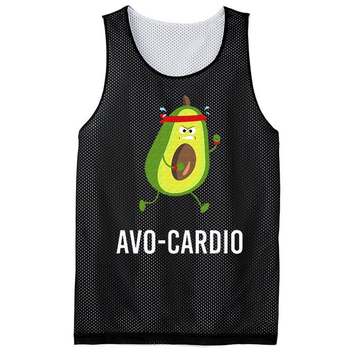 AvoCardio Funny Pun Workout Running Avocado Mesh Reversible Basketball Jersey Tank