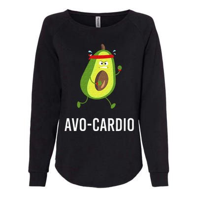 AvoCardio Funny Pun Workout Running Avocado Womens California Wash Sweatshirt