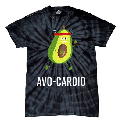 AvoCardio Funny Pun Workout Running Avocado Tie-Dye T-Shirt