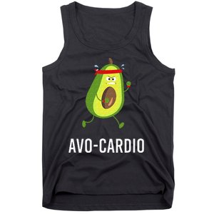 AvoCardio Funny Pun Workout Running Avocado Tank Top