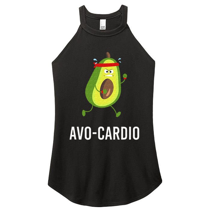 AvoCardio Funny Pun Workout Running Avocado Women's Perfect Tri Rocker Tank