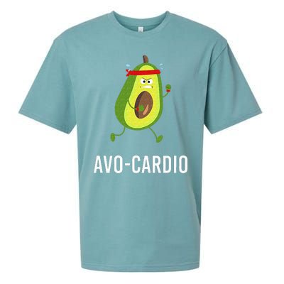 AvoCardio Funny Pun Workout Running Avocado Sueded Cloud Jersey T-Shirt