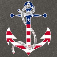 American Flag Patriotic Anchor - Memorial Day 4th Of July Cotton Canvas Backpack