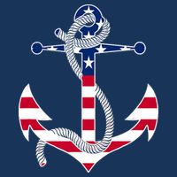 American Flag Patriotic Anchor - Memorial Day 4th Of July Cooling Performance Crew T-Shirt