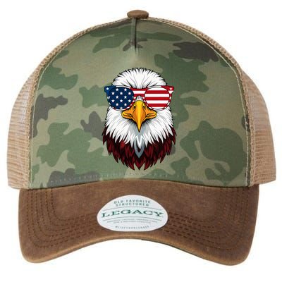 American Flag Patriotic Eagle 4th Of July Legacy Tie Dye Trucker Hat