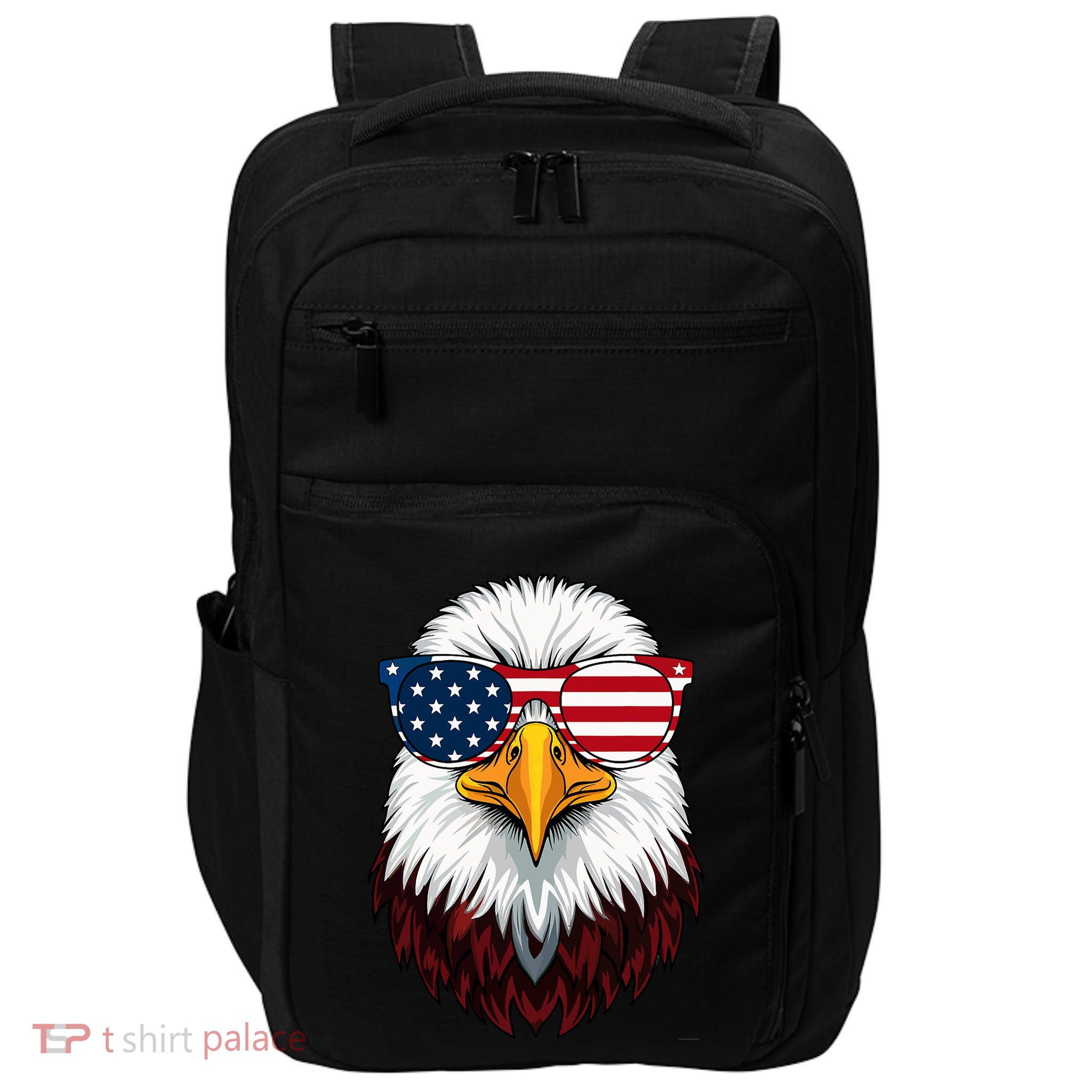 American Flag Patriotic Eagle 4th Of July Impact Tech Backpack