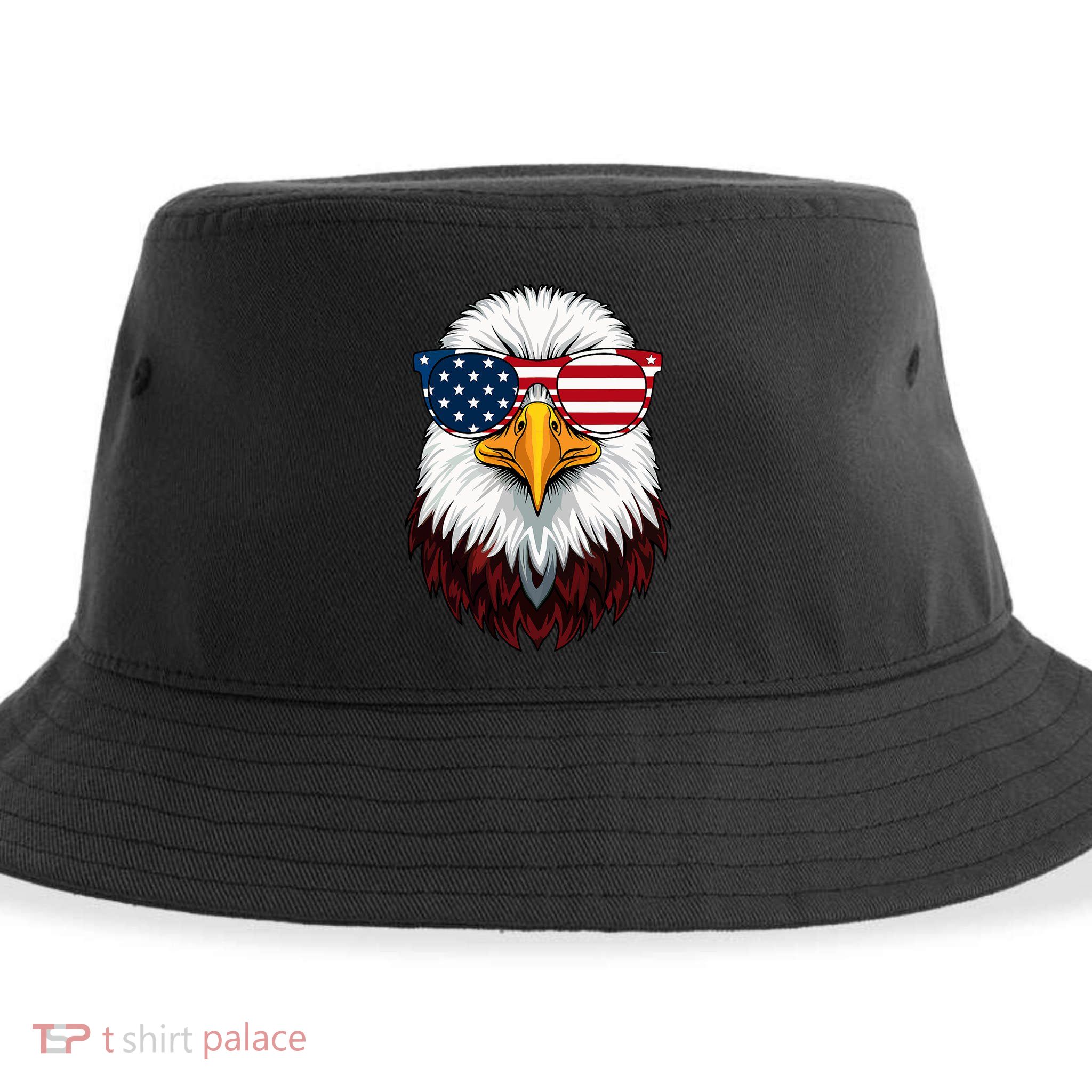 American Flag Patriotic Eagle 4th Of July Sustainable Bucket Hat