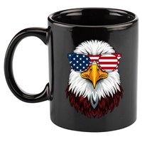 American Flag Patriotic Eagle 4th Of July 11oz C Handle Ceramic Mug
