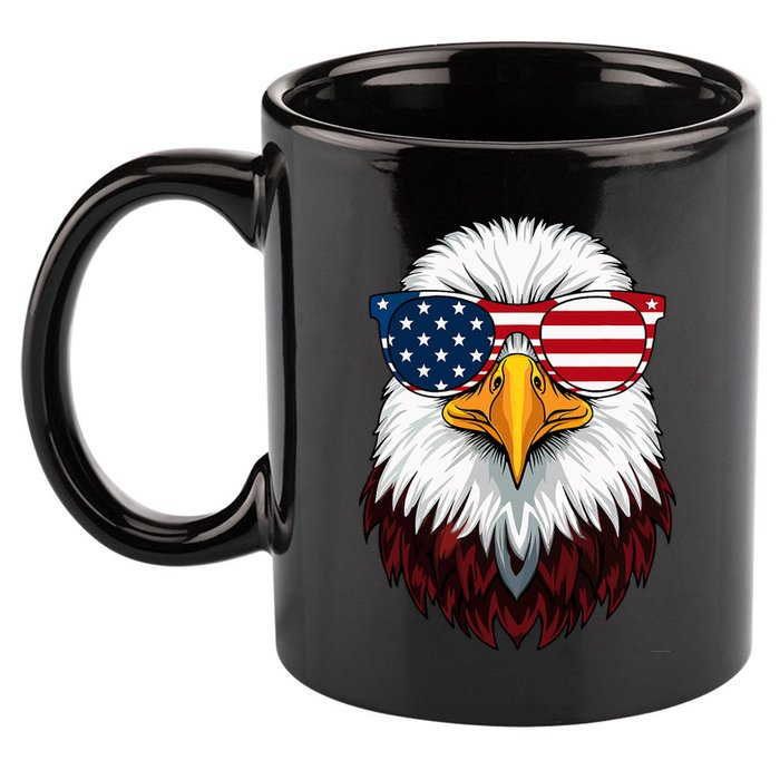 American Flag Patriotic Eagle 4th Of July 11oz C Handle Ceramic Mug