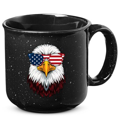American Flag Patriotic Eagle 4th Of July 15oz Campfire Ceramic Mug