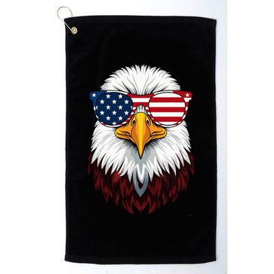 American Flag Patriotic Eagle 4th Of July Golf Towel