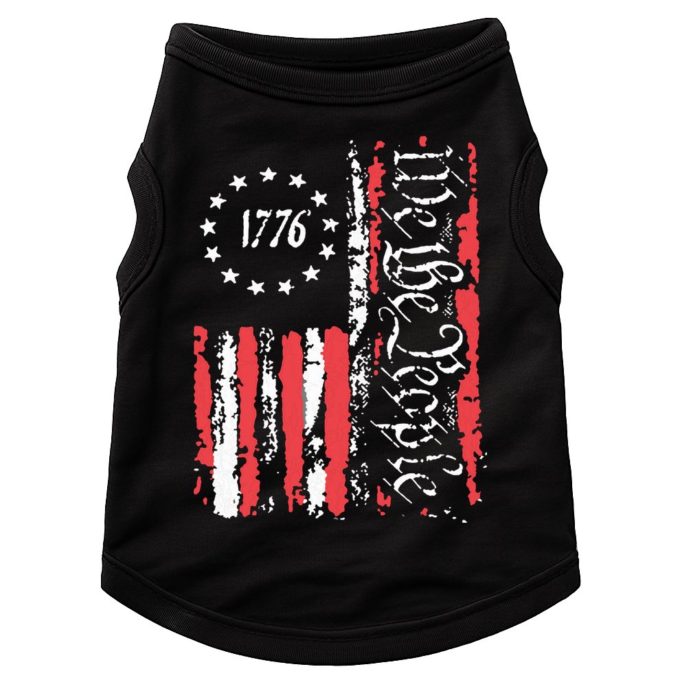 American Flag Patriotic 1776 We The People Usa Doggie Tank