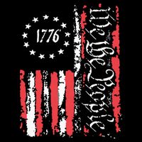 American Flag Patriotic 1776 We The People Usa Doggie Tank