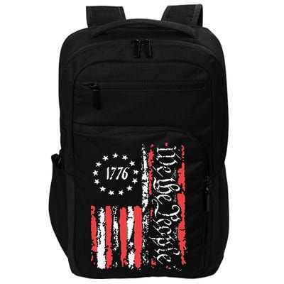 American Flag Patriotic 1776 We The People Usa Impact Tech Backpack