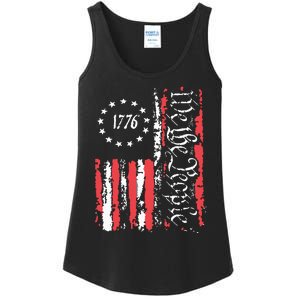 American Flag Patriotic 1776 We The People Usa Ladies Essential Tank