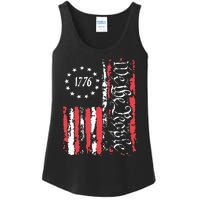 American Flag Patriotic 1776 We The People Usa Ladies Essential Tank