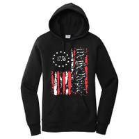 American Flag Patriotic 1776 We The People Usa Women's Pullover Hoodie