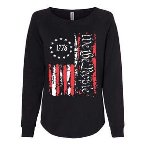 American Flag Patriotic 1776 We The People Usa Womens California Wash Sweatshirt